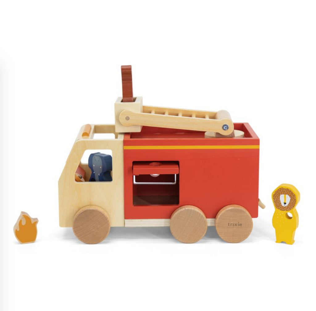 Camion de pompier en bois - Trixie