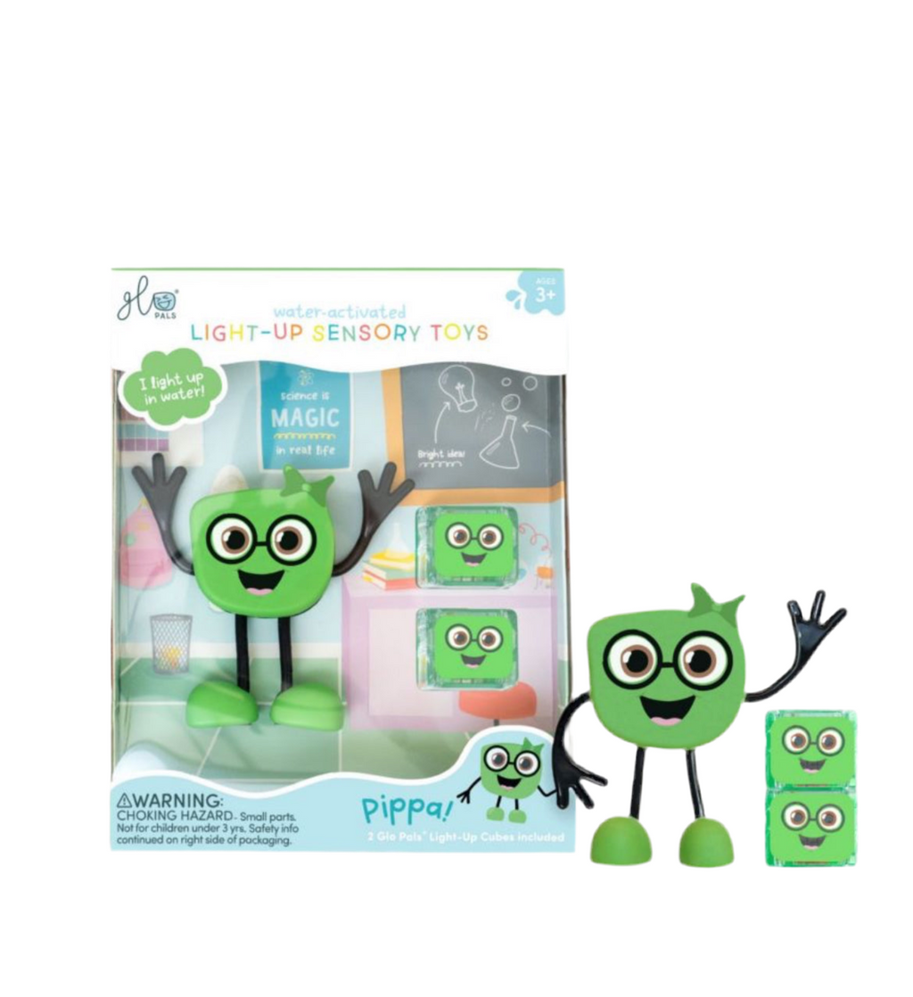 Personnage et 2 cubes lumineux - Vert - Glo Pals