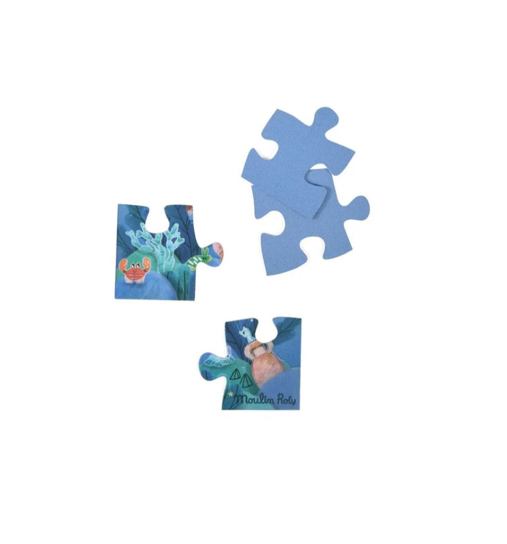 Puzzle 24 pièces phosphorescent - Sous la mer - Moulin Roty