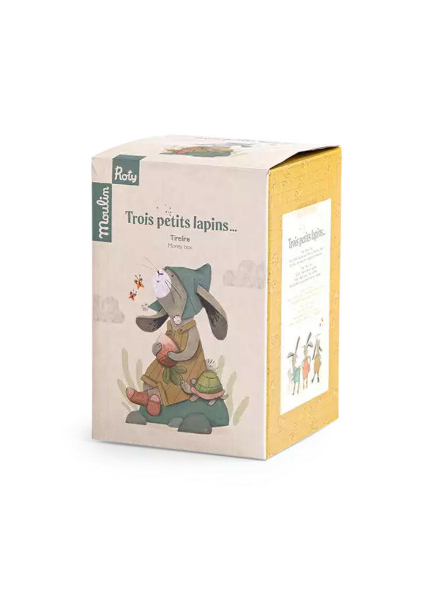 Tirelire lapin - Trois Petits Lapins - Moulin Roty