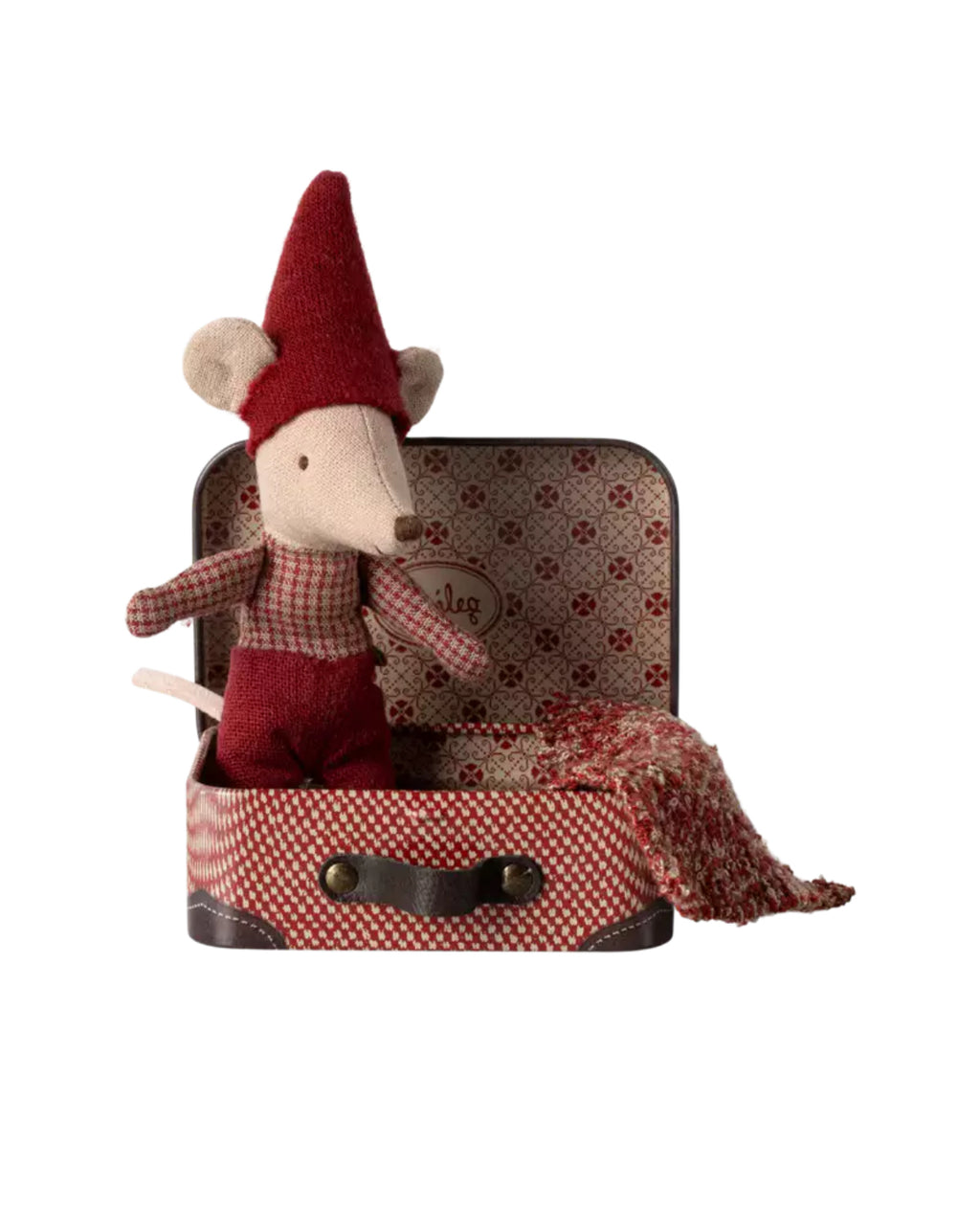 Souris de Noël - bébé et sa valise - Maileg