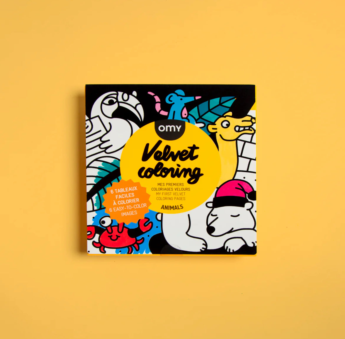 Coloriages velours - Animaux -  OMY