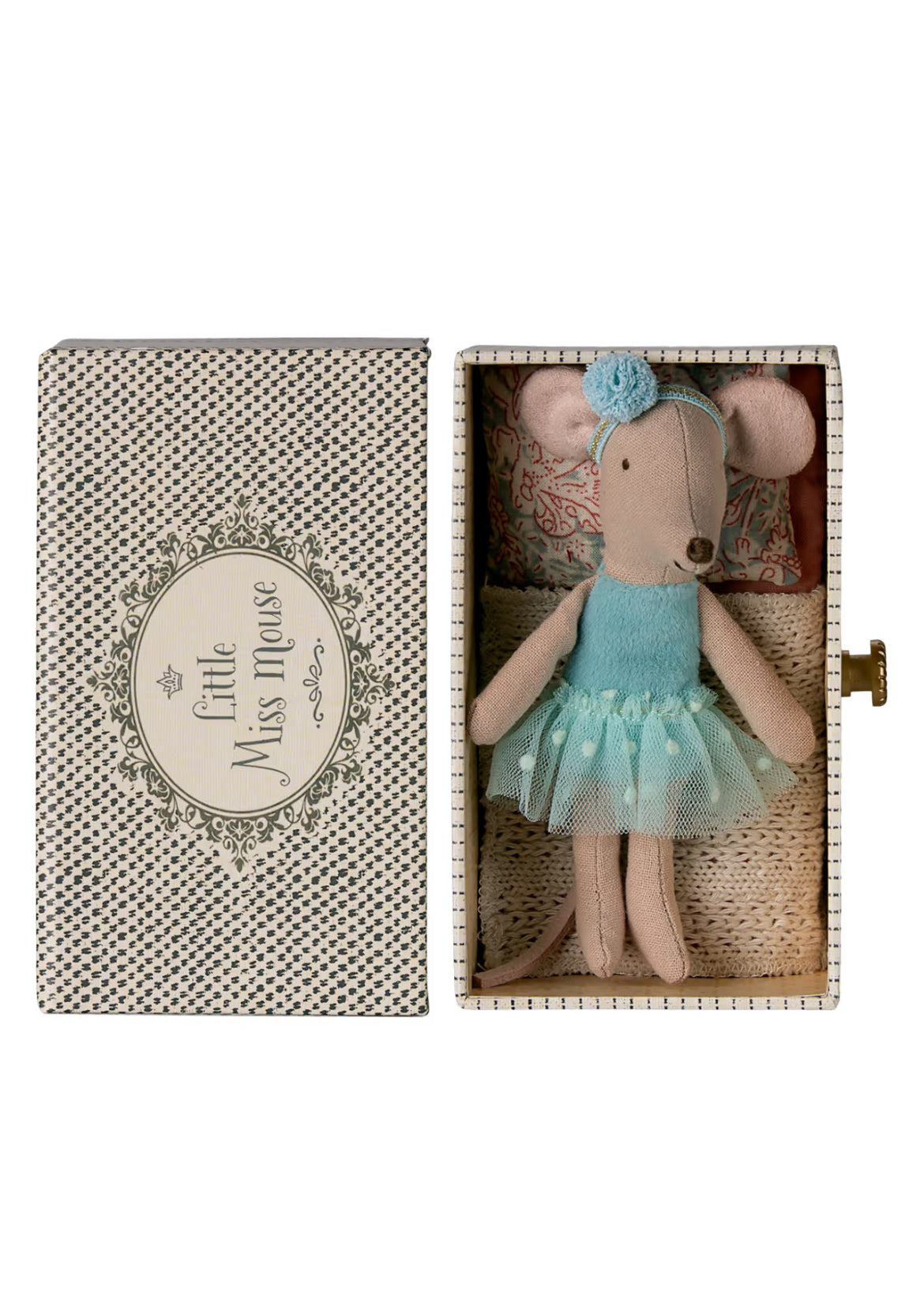 Souris petite soeur - ballerine dans son lit tiroir - Maileg
