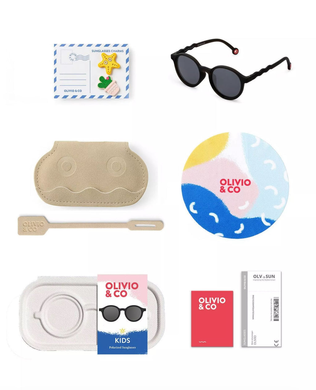 Lunettes de soleil 5/12 ans - Noir - Olivio & Co