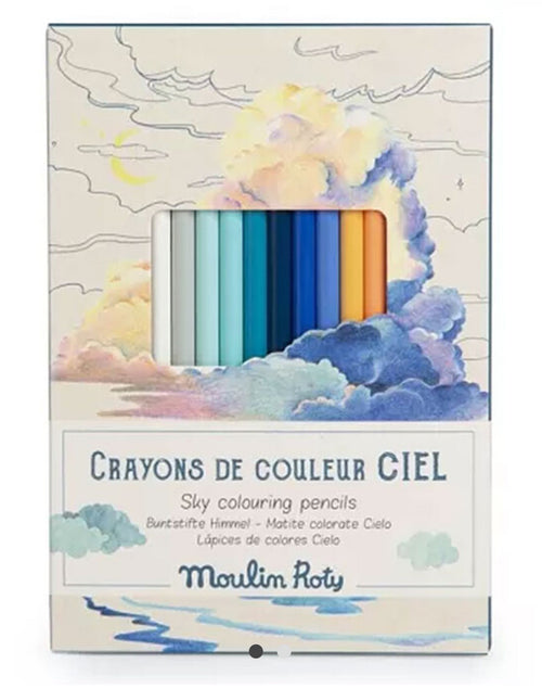 12 crayons de couleur & cartes - L'explorateur -  Moulin Roty