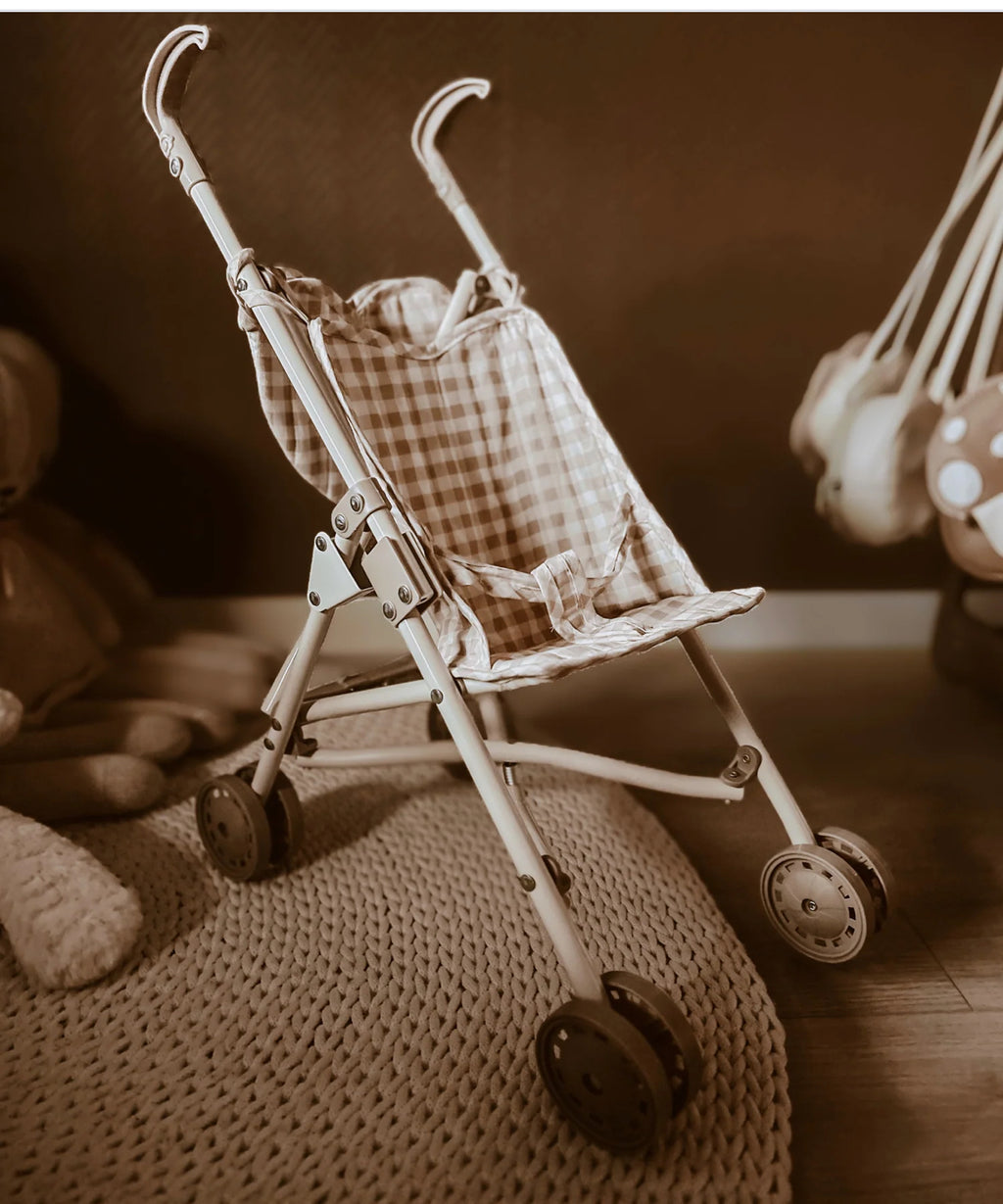Poussette pour poupée - Carreaux - Mrs Ertha