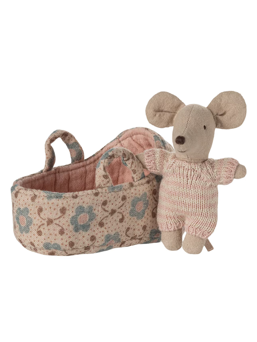 Bébé souris  - Dans son couffin rose - Maileg