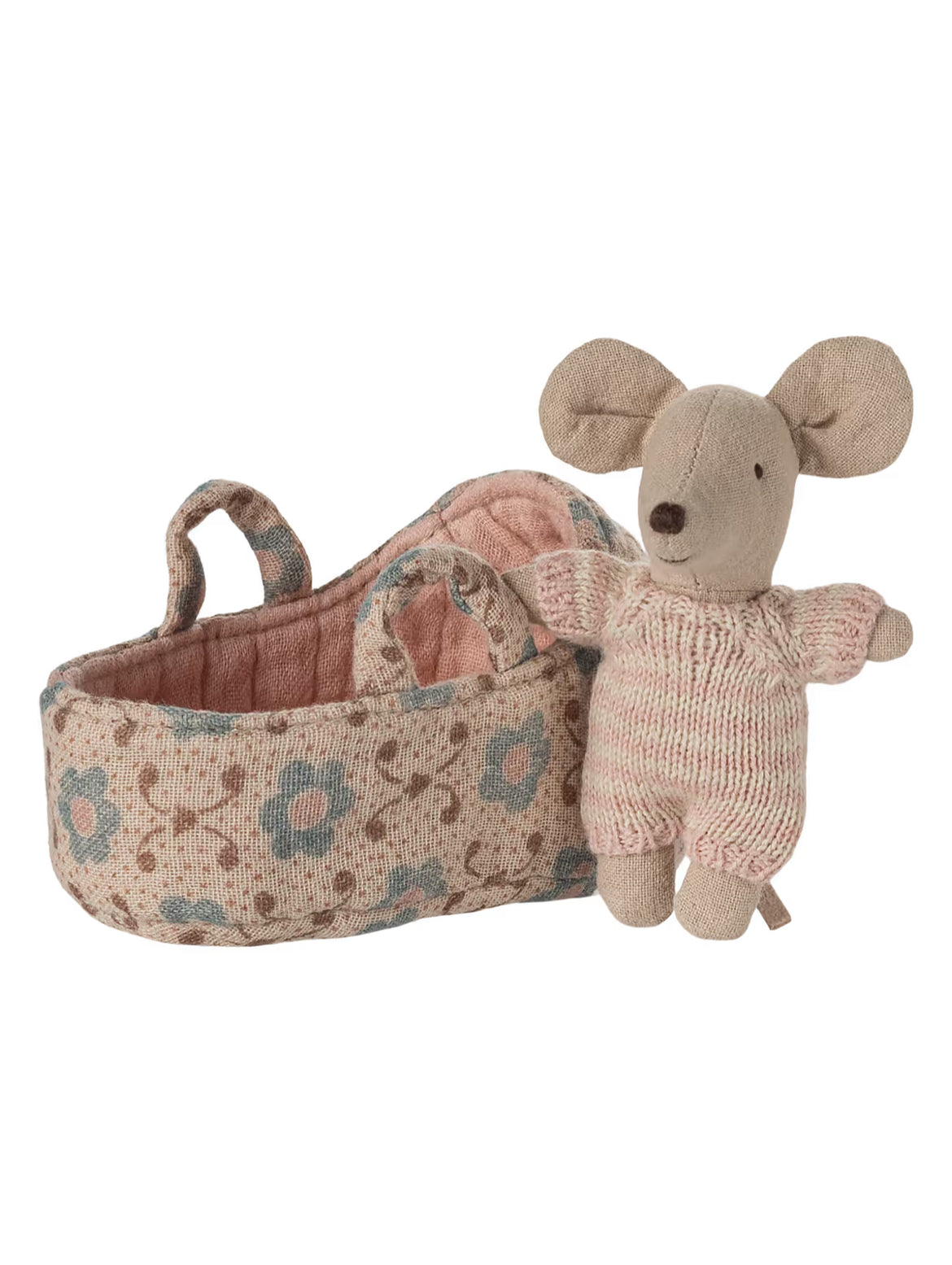 Bébé souris  - Dans son couffin rose - Maileg