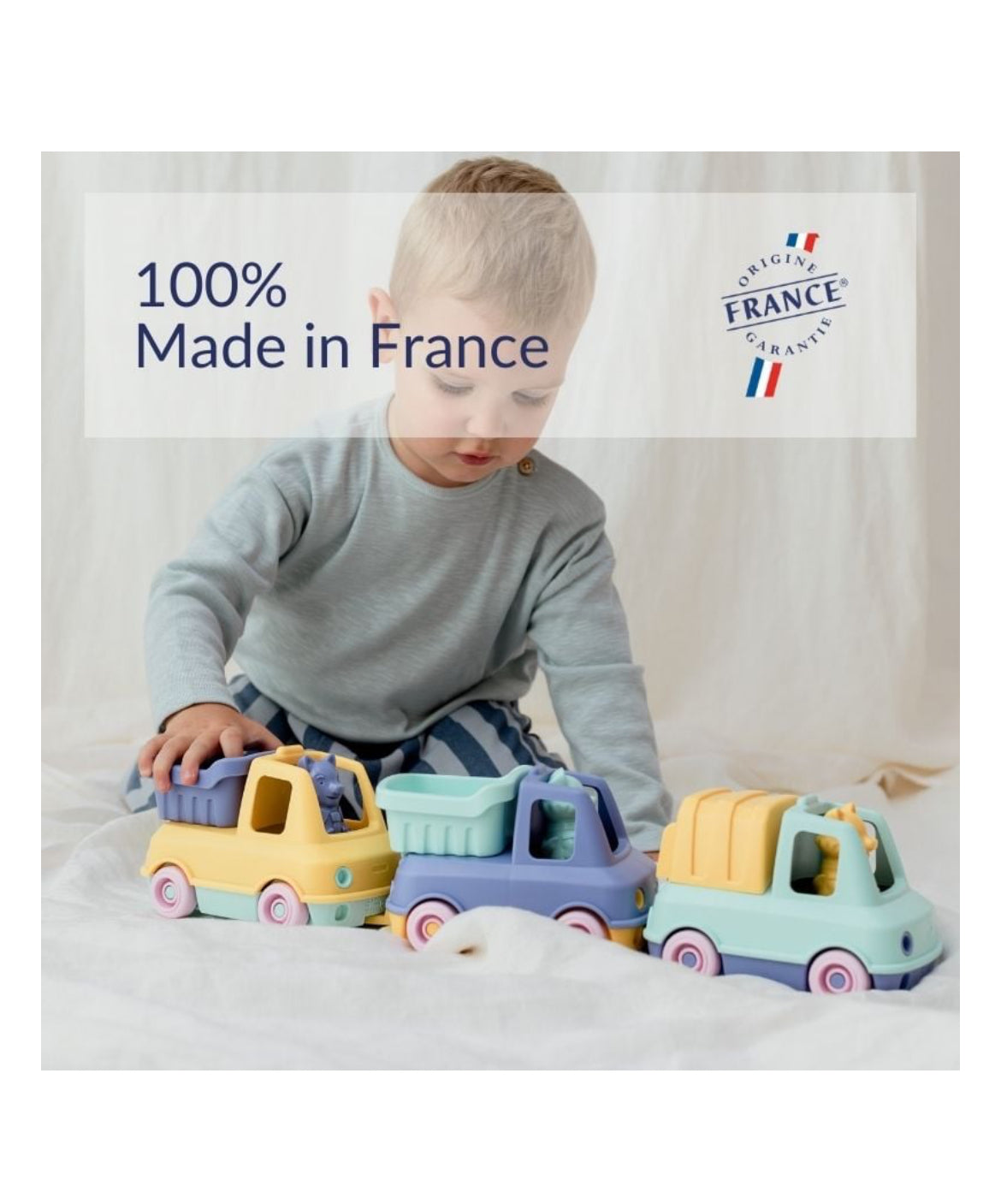 Jouet recyclé et recyclable - camion poubelle - Simple.