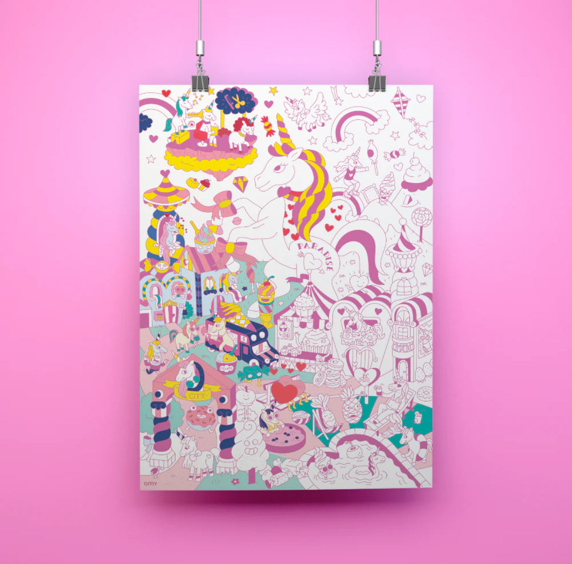 Poster géant à colorier - Lily -  OMY