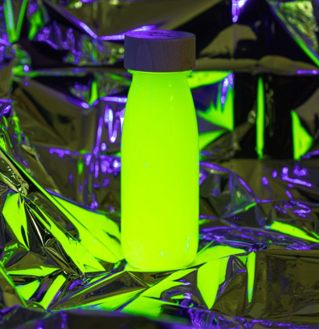 Bouteille sensorielle - Jaune Fluorescente - Petit Boum