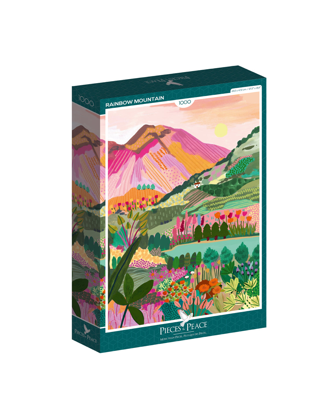 Puzzle 1000 pièces - Rainbow Mountain - Pieces & Peace