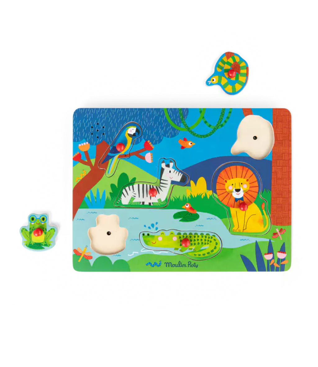 Puzzle sonore en bois - Les Toupitis - Moulin Roty