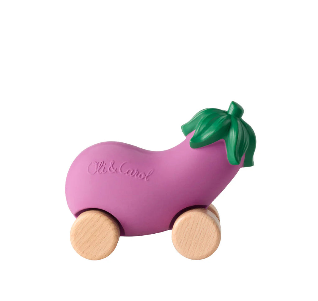 Voiture en caoutchouc naturel - Emma l'Aubergine - Oli & Carol