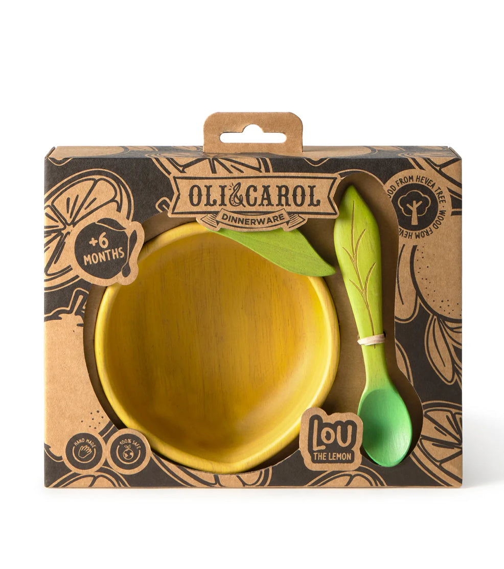 Set vaisselle Bol & cuillère - Lou le Citron - Oli&Carol