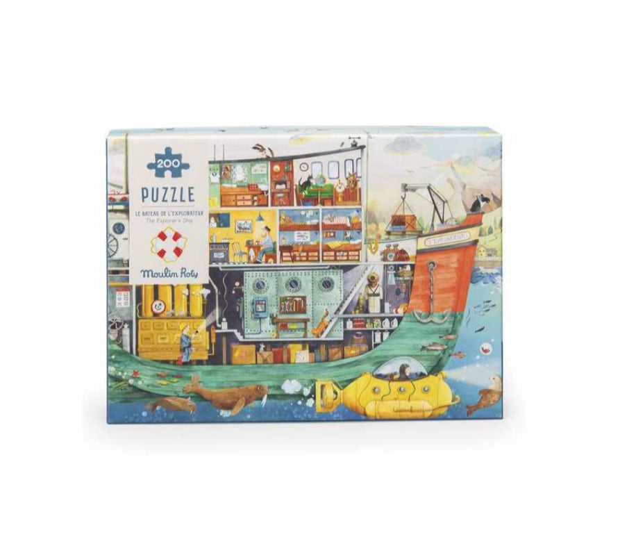 Puzzle le bateau 200 pièces - Le Jardin du Moulin - Moulin Roty