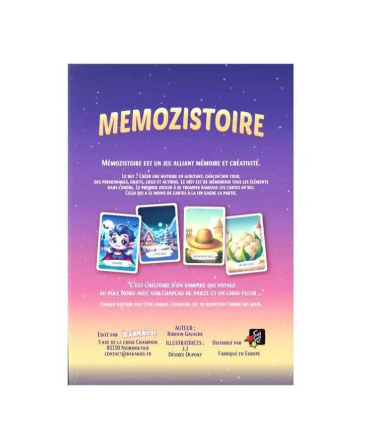 Jeu de société - Memozistoire - Gigamic