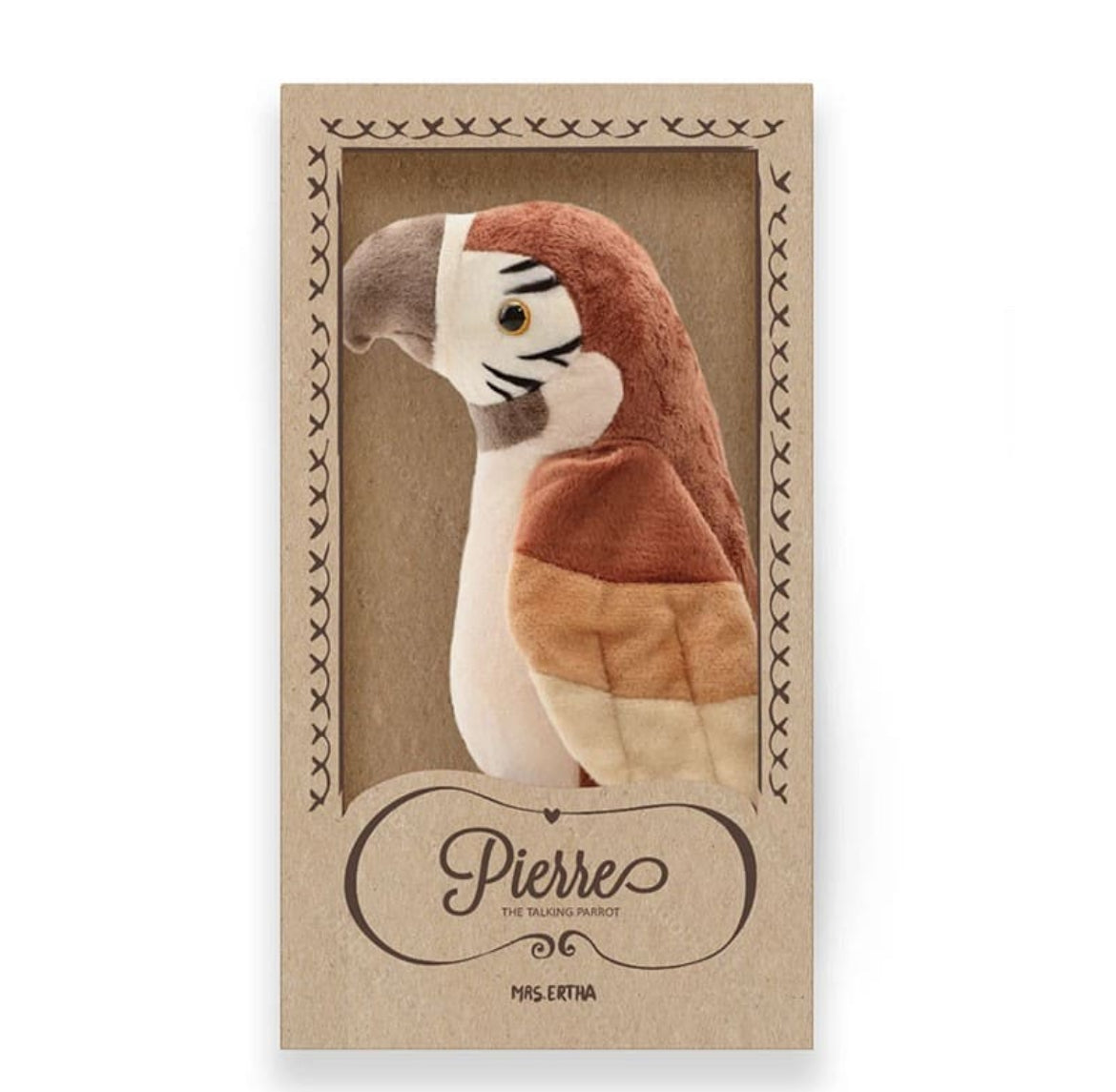 Peluche perroquet parlant - Pierre -  Mrs Ertha
