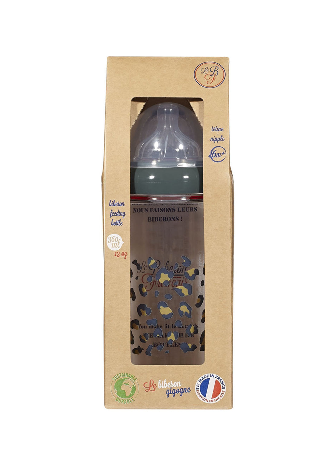 Biberon 360mL - Léopard - Le Biberon Français