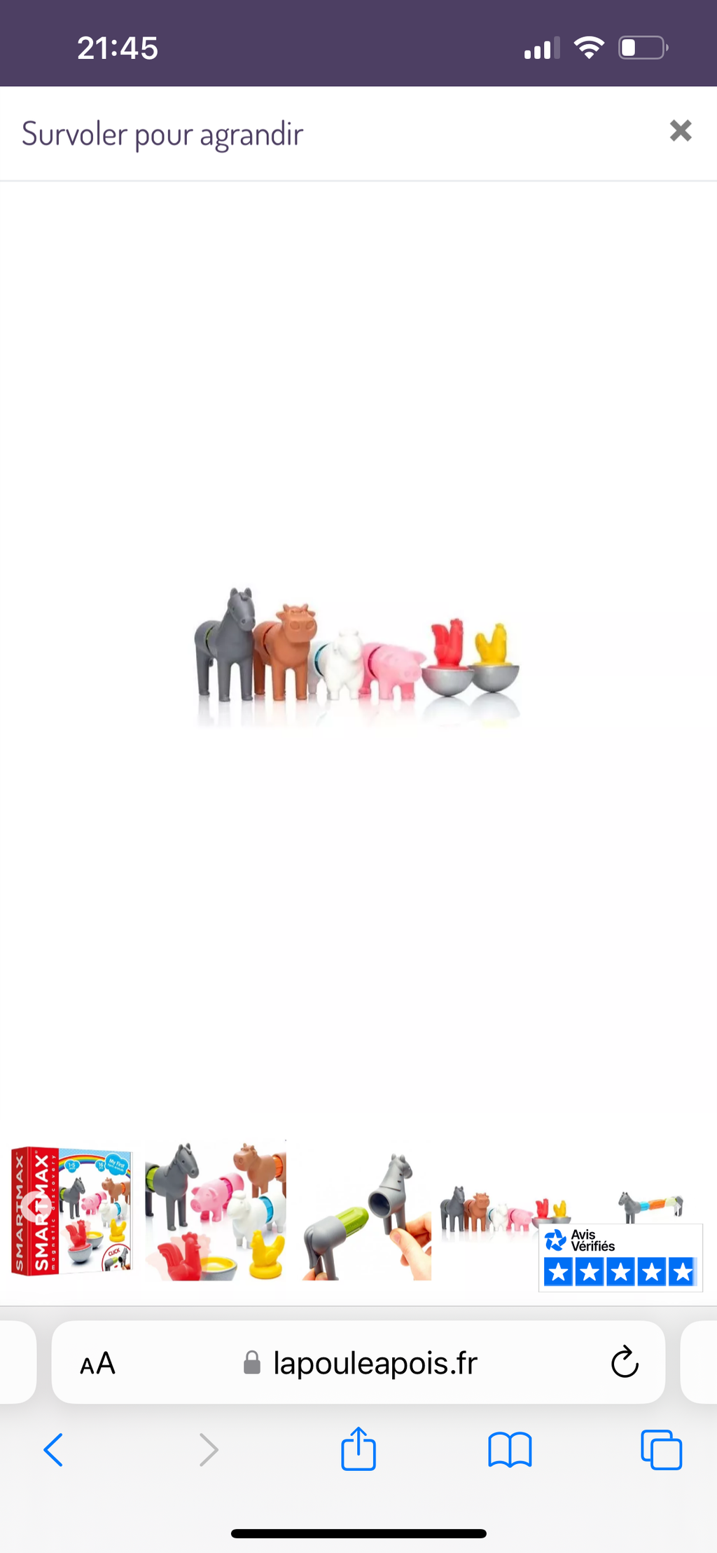 Jeu magnétique - Mes Premiers Animaux de la Ferme - Smartmax