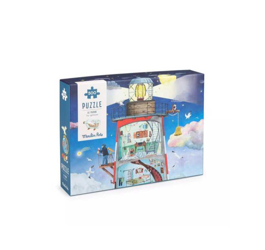 Puzzle le phare 500 pièces - Le Jardin du Moulin - Moulin Roty