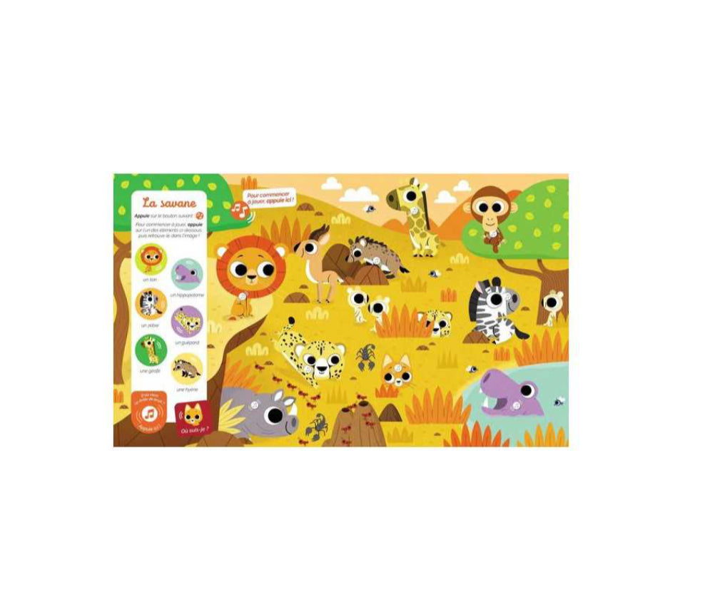 Mon cherche et trouve sonore des touts petits - Les animaux - Auzou