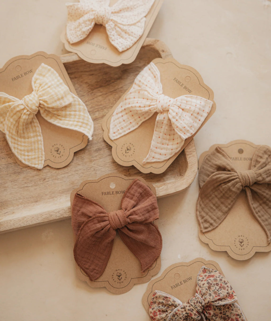 Barrette noeud - Terracotta - Mrs Ertha