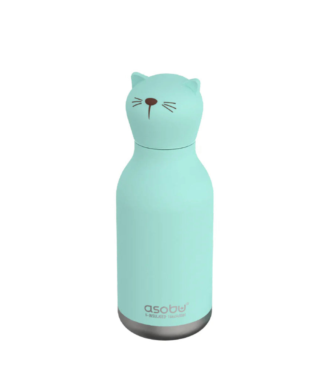 Gourde isotherme 460Ml - Chat - Asobu