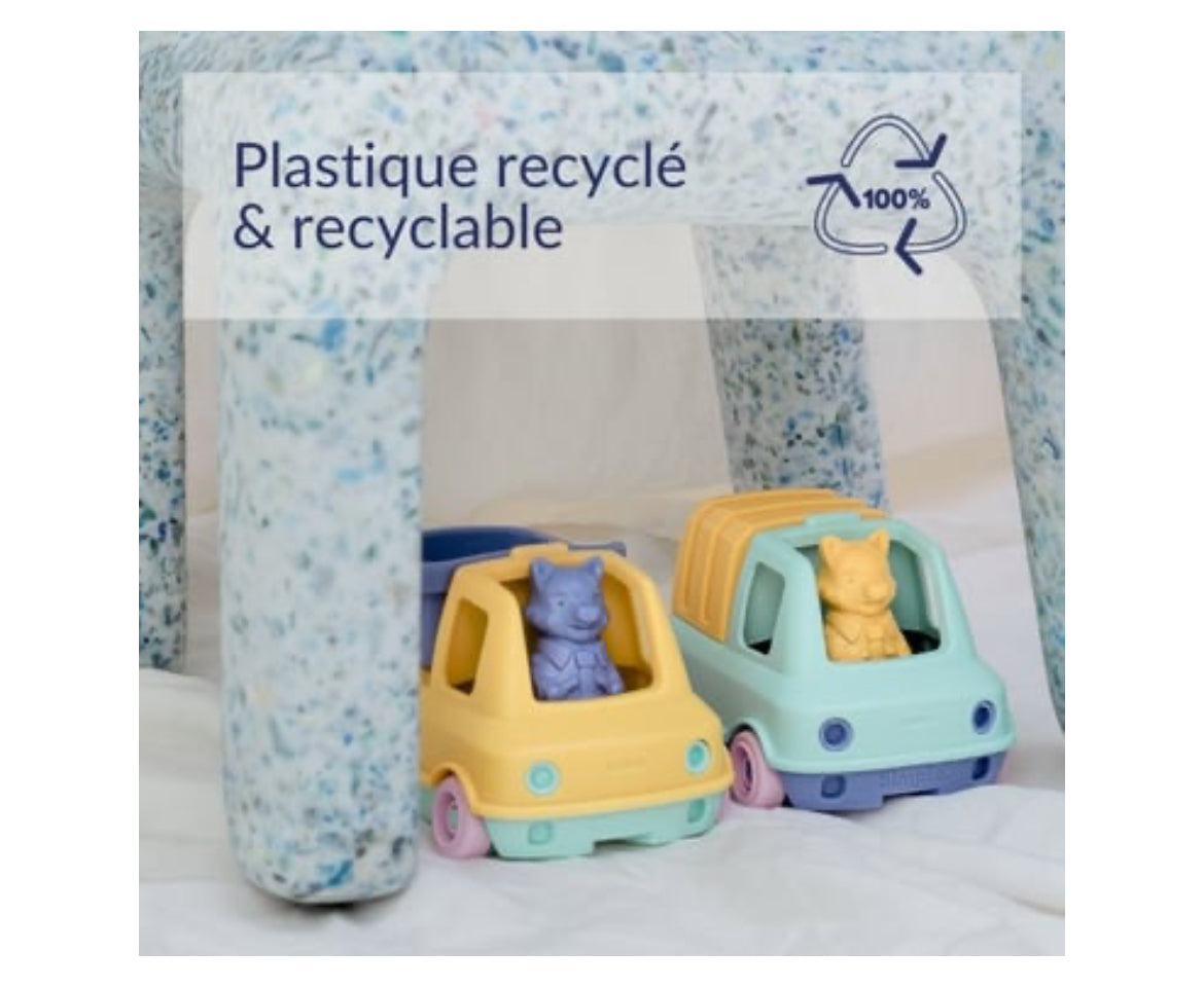 Jouet recyclé et recyclable - camion poubelle - Simple.