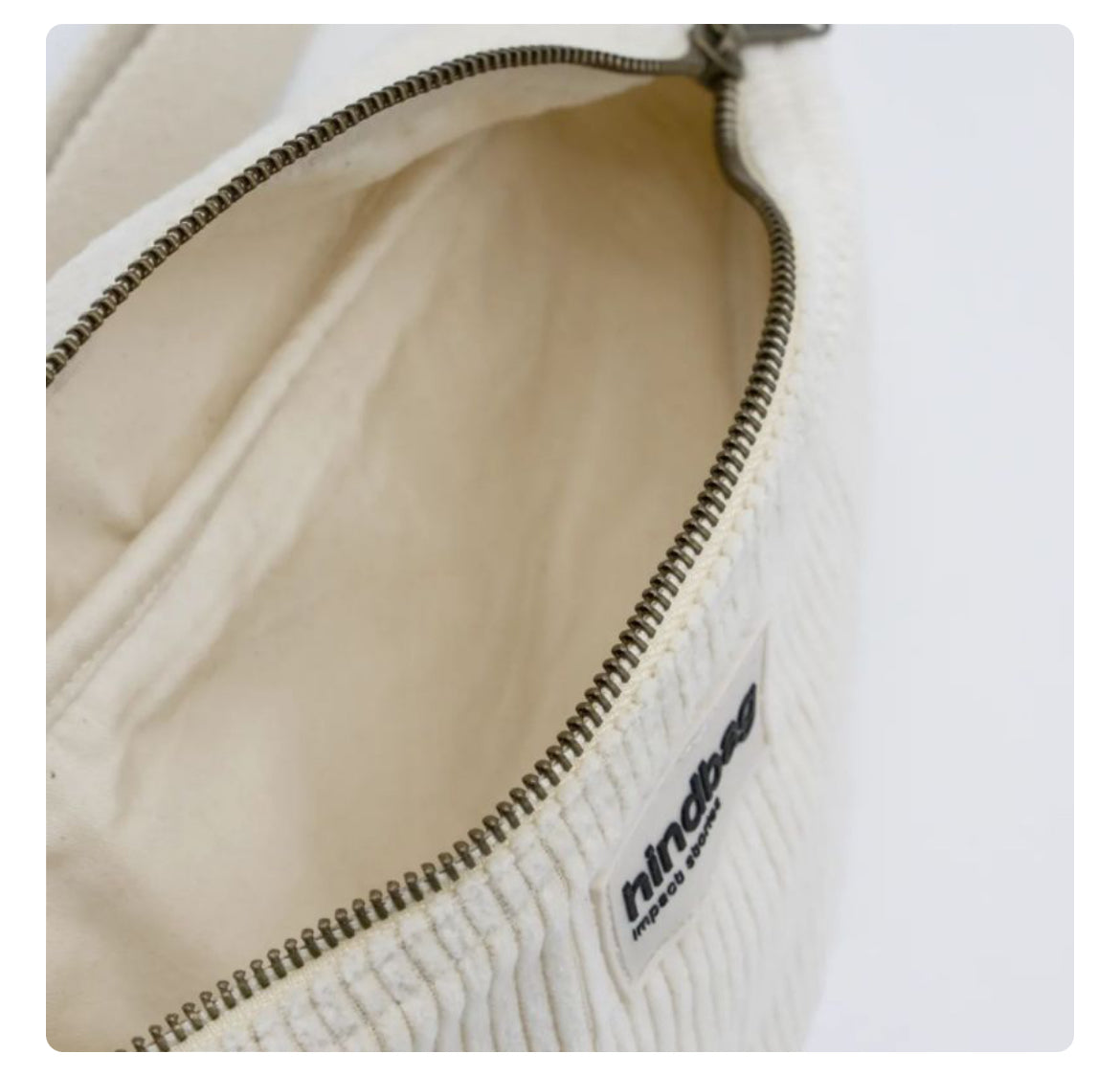 Sac banane Olivia Velours - Beige -  Hindbag