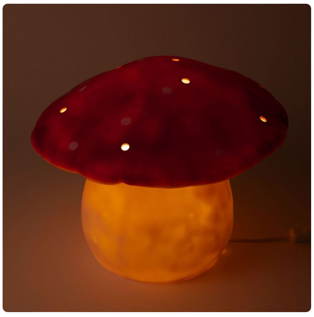 Moyenne lampe champignon - Rouge Brique - Egmont Toys