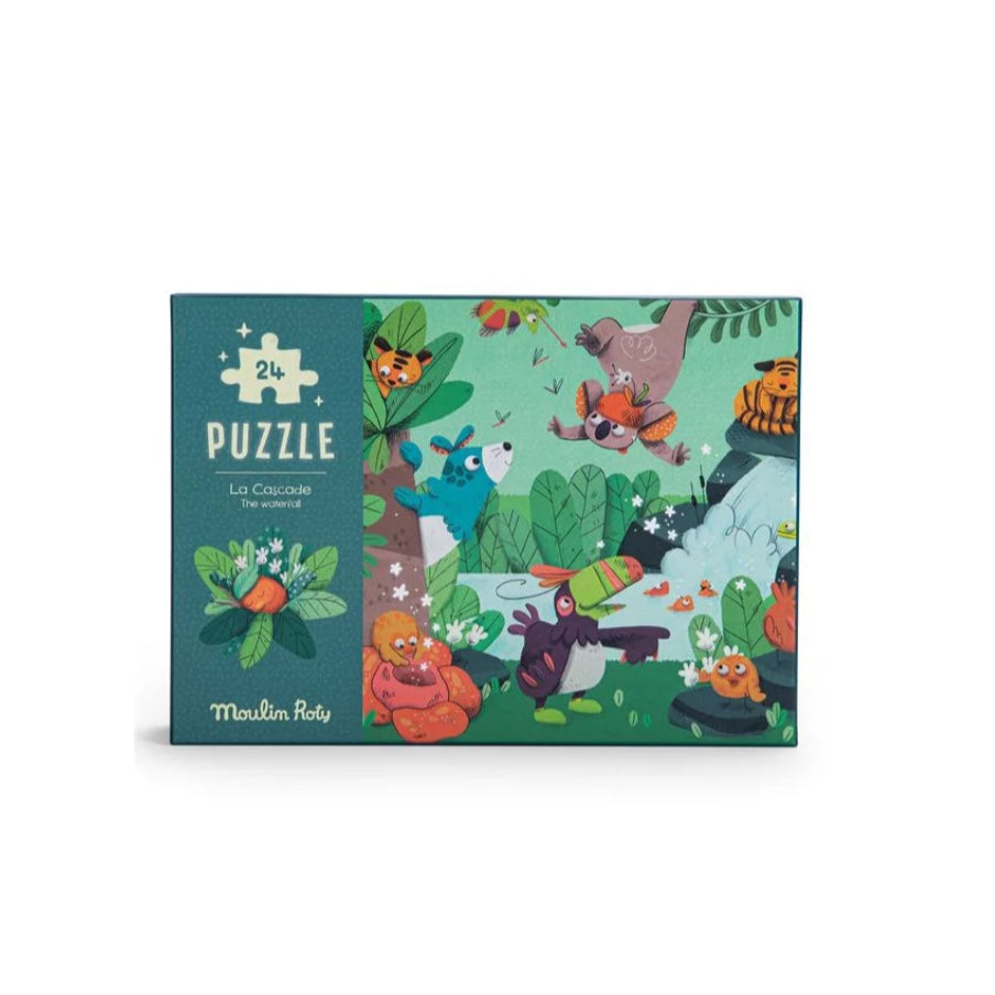 Puzzle 24 pièces phosphorescent - La cascade - Moulin Roty