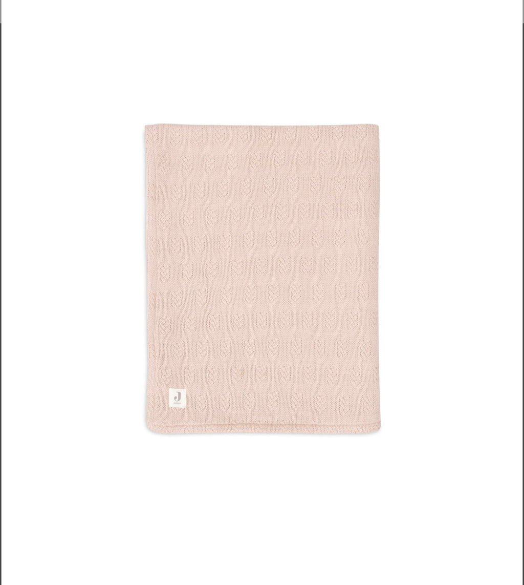 Couverture Grain Knit / Velvet - Wild Rose - Jollein