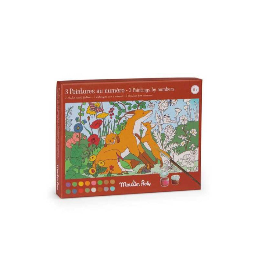 Coffret de peintures aux numéros - Le Jardinier Les Jardins du Moulin -  Moulin Roty