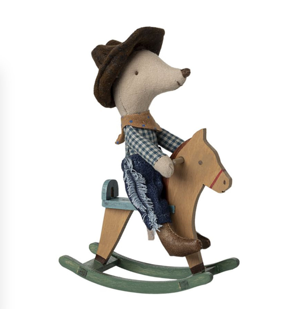 Souris petit frère - Cowboy sur son cheval - Maileg