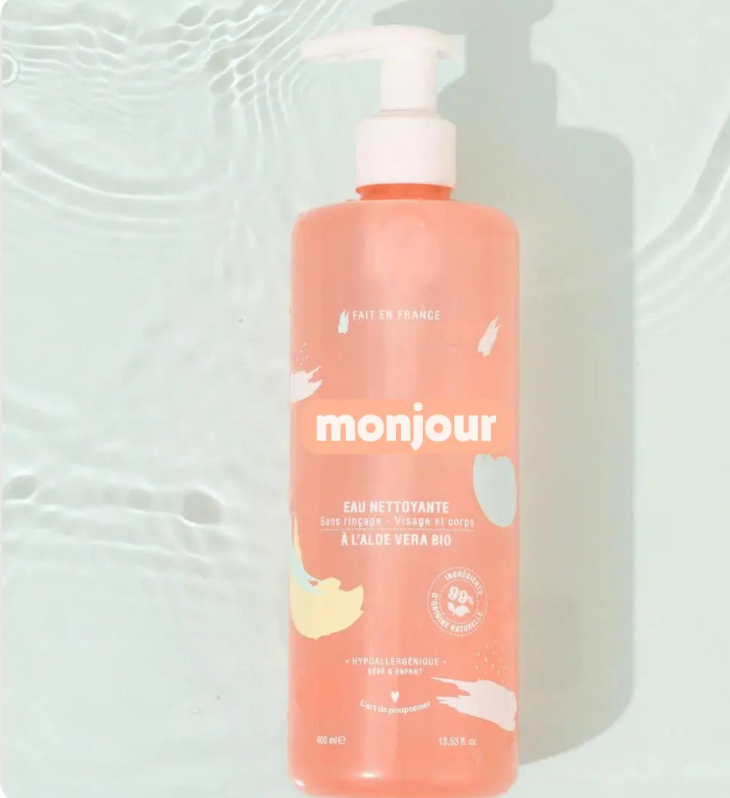 Eau nettoyante sans rinçage - visage et corps - Monjour