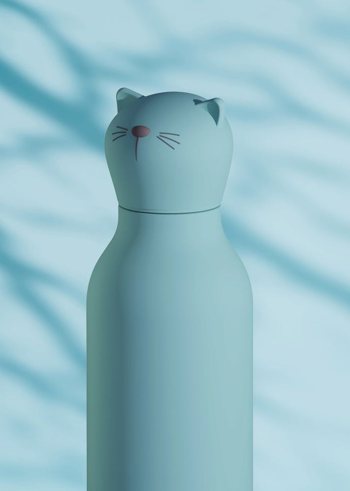 Gourde isotherme 460Ml - Chat - Asobu