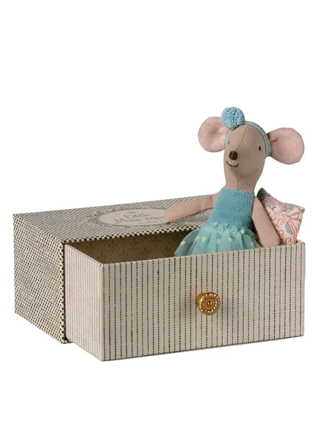 Souris petite soeur - ballerine dans son lit tiroir - Maileg