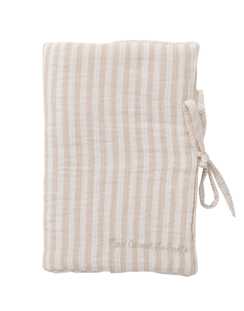 Protège carnet de santé - Rayé beige - BB&CO