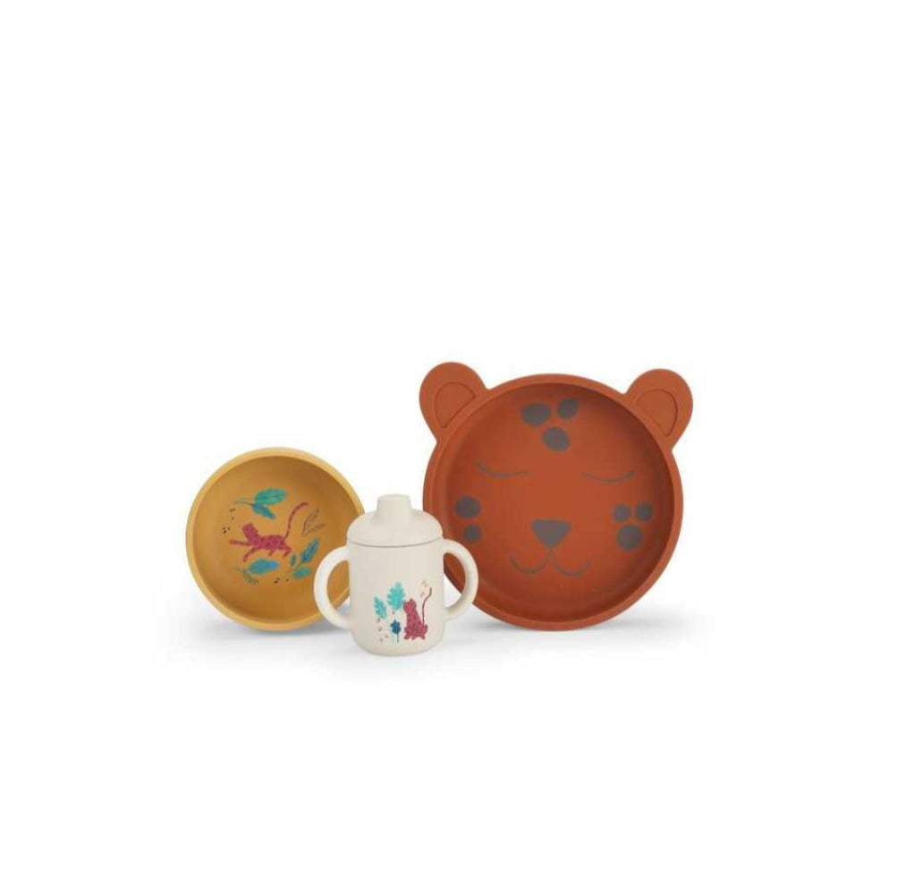 Set vaisselle silicone - La Forêt Mawa - Moulin Roty