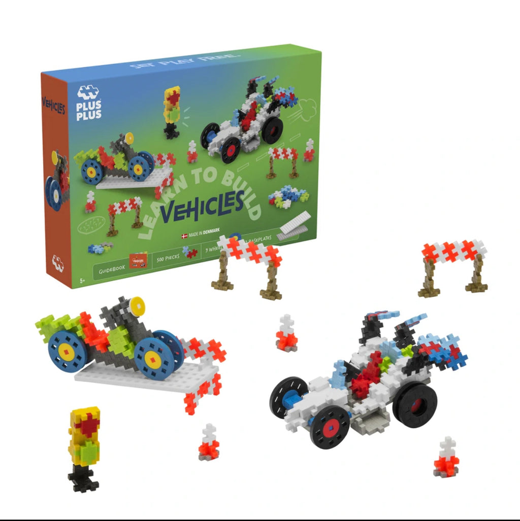 Jeu de construction kit découverte 500 pièces - Go Véhicules - Plus Plus