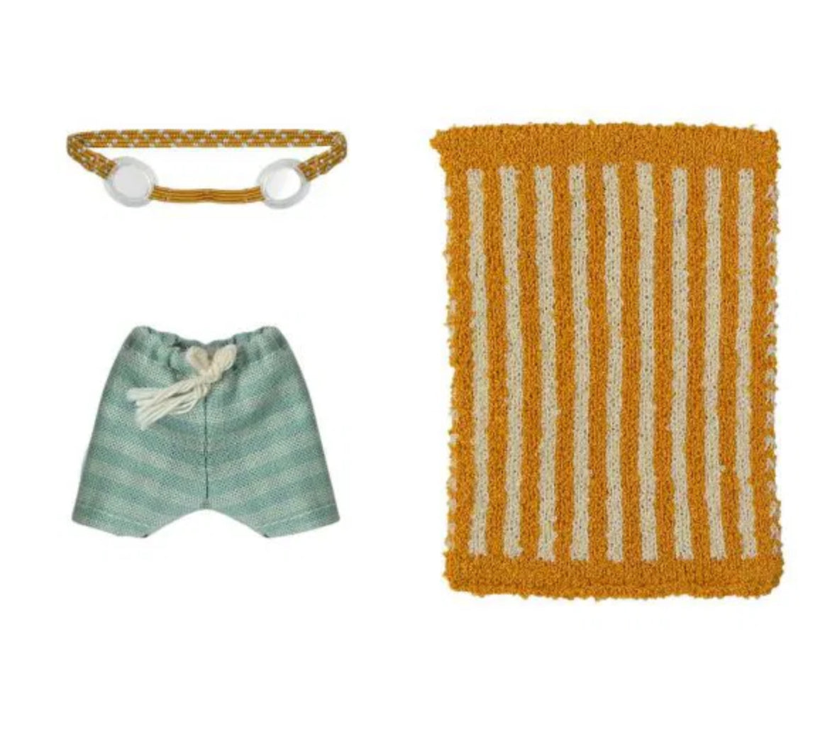 Ensemble de plage grand frère - Bleu - Maileg