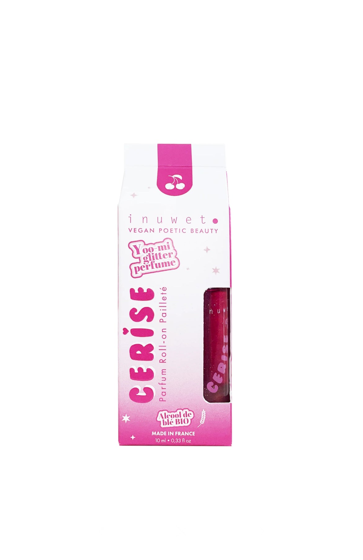 Parfum roll-on pailleté - Cerise - Inuwet