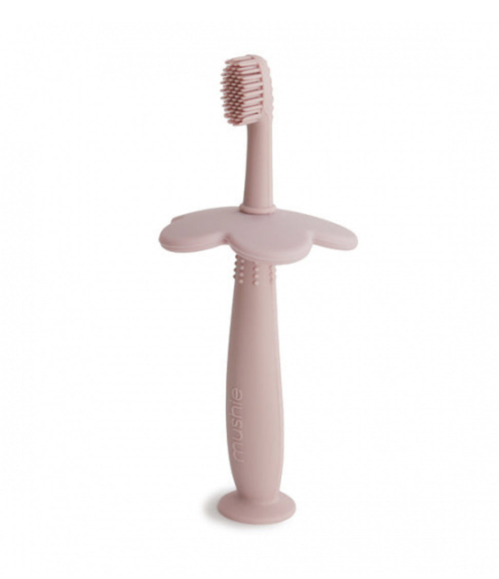 Brosse à dent d'apprentissage - Fleur rose - Mushie