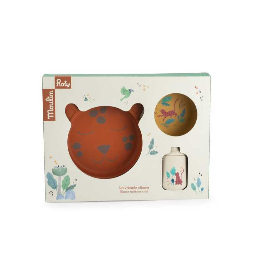 Set vaisselle silicone - La Forêt Mawa - Moulin Roty