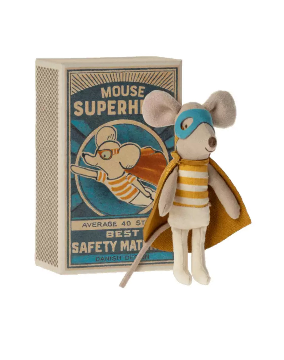 Souris petit frère - super-héros dans sa boîte - Maileg