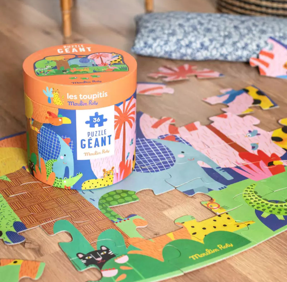 Puzzle 36 pièces - L'Oasis des Animaux - Moulin Roty