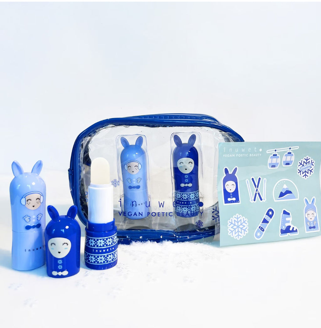 Trousse duo de baumes à lèvres édition limitée Hiver - Vanille coco / Fraise - Inuwet
