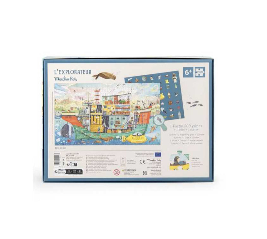 Puzzle le bateau 200 pièces - Le Jardin du Moulin - Moulin Roty