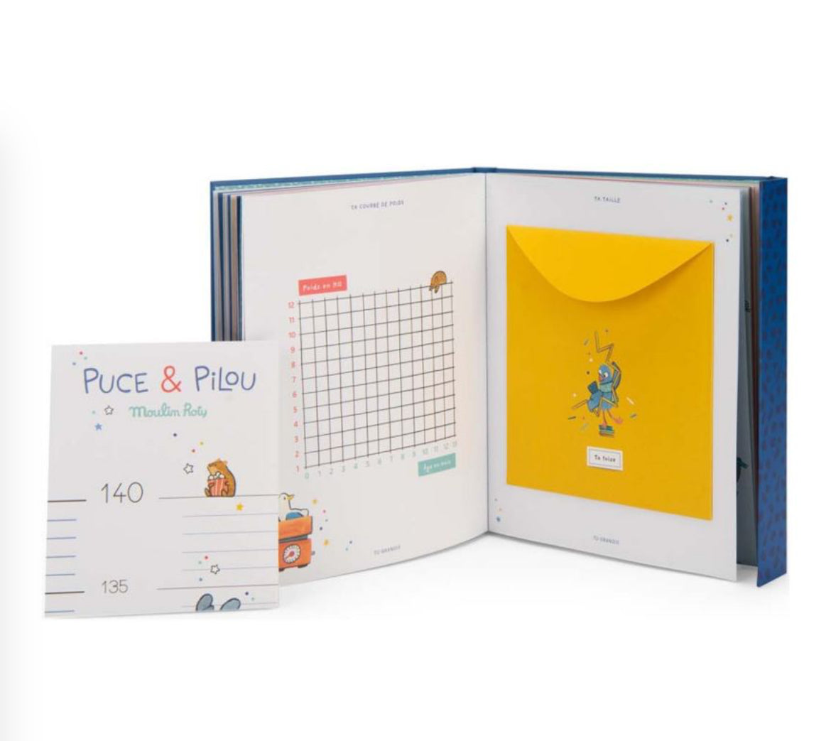 Livre de naissance  - Puce & Pilou -  Moulin Roty